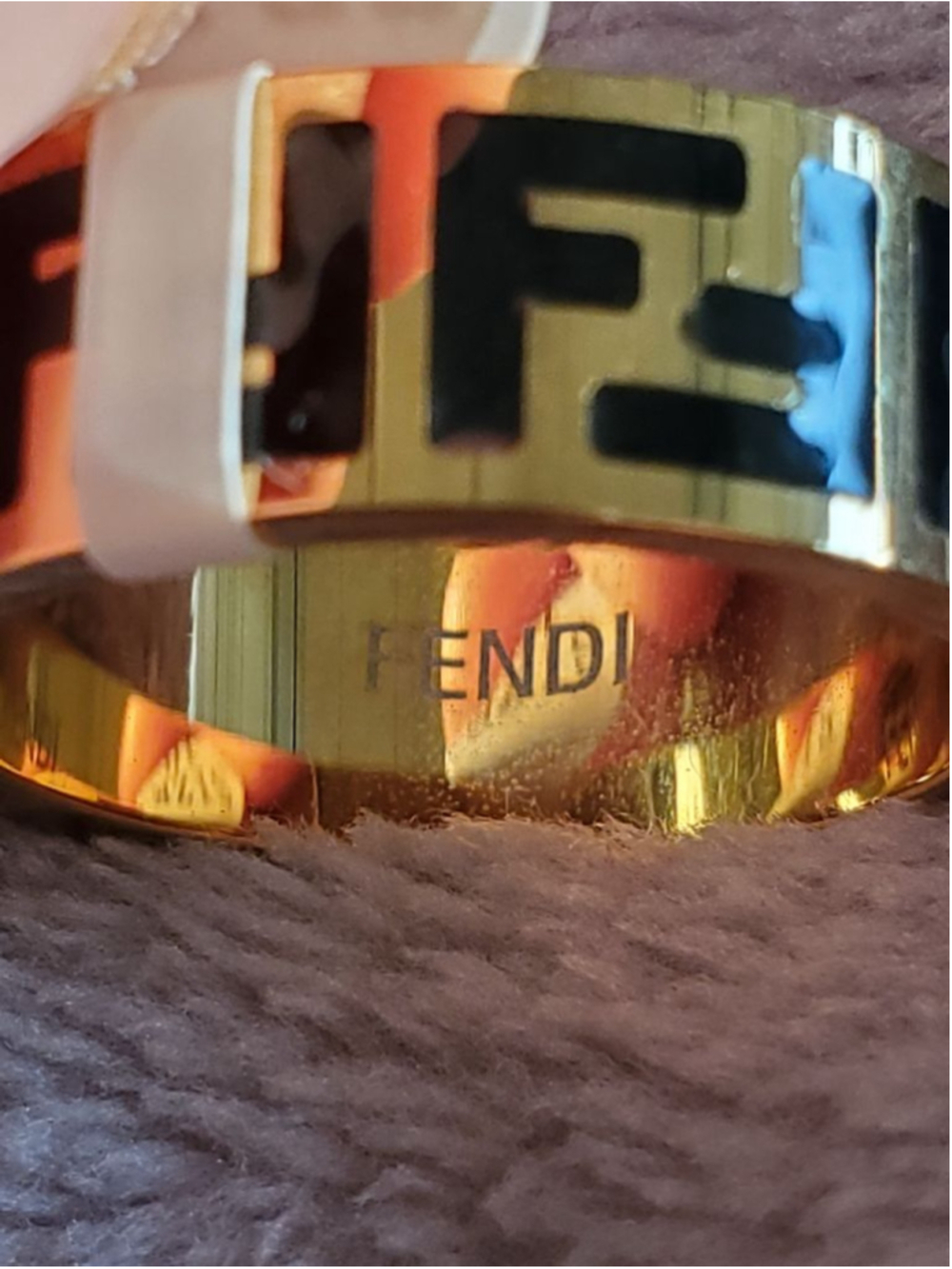 Gold & Black polish finish Beautiful ring size 10